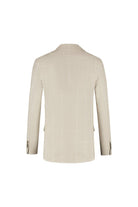 Colbert ruit katoen-linnen zand