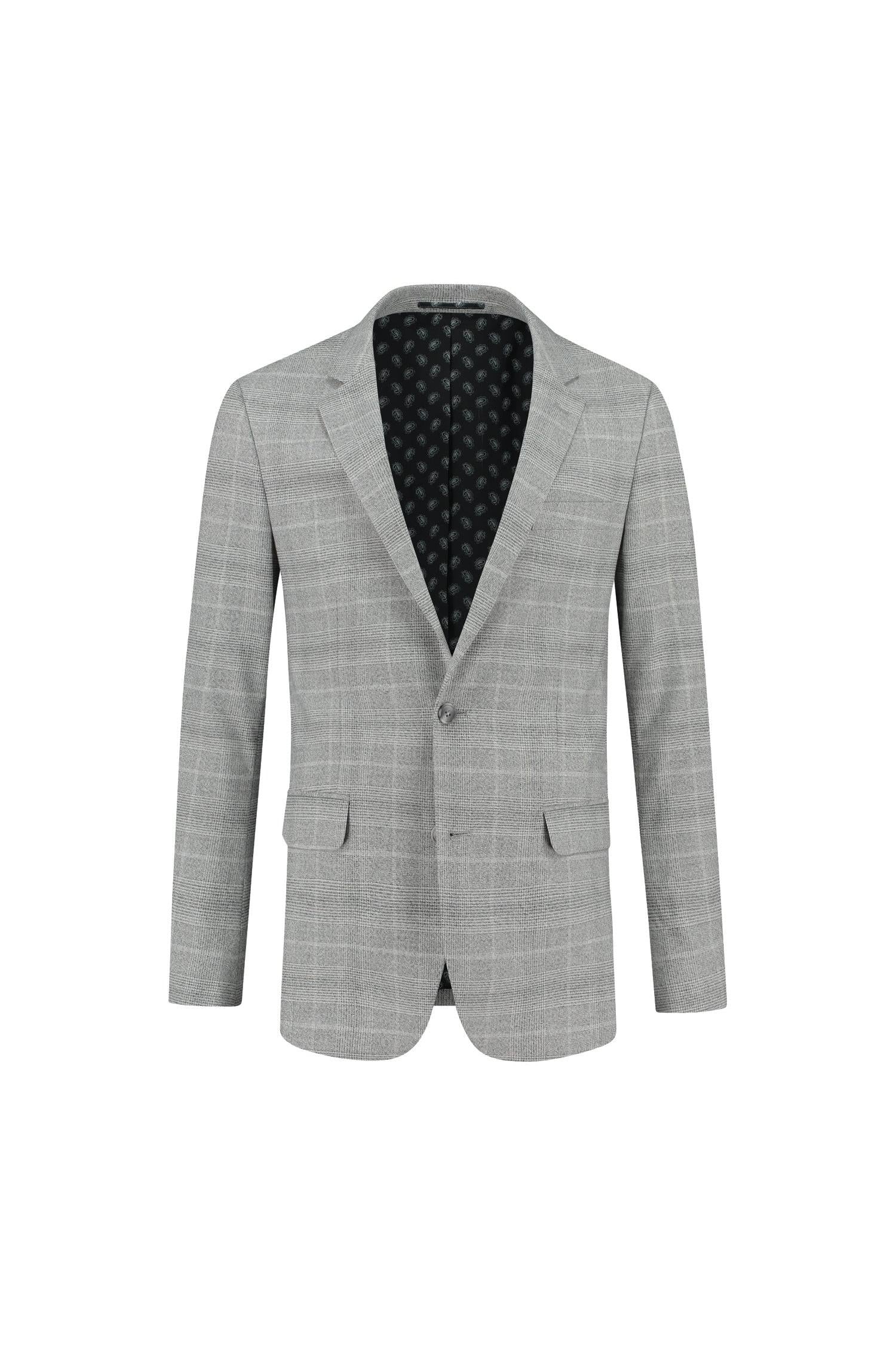 Colbert ruit lichtgrijs