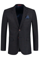 Colbert structuur koperblauw