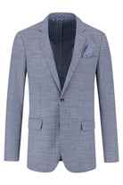 Pak structuur steenblauw 2-delig