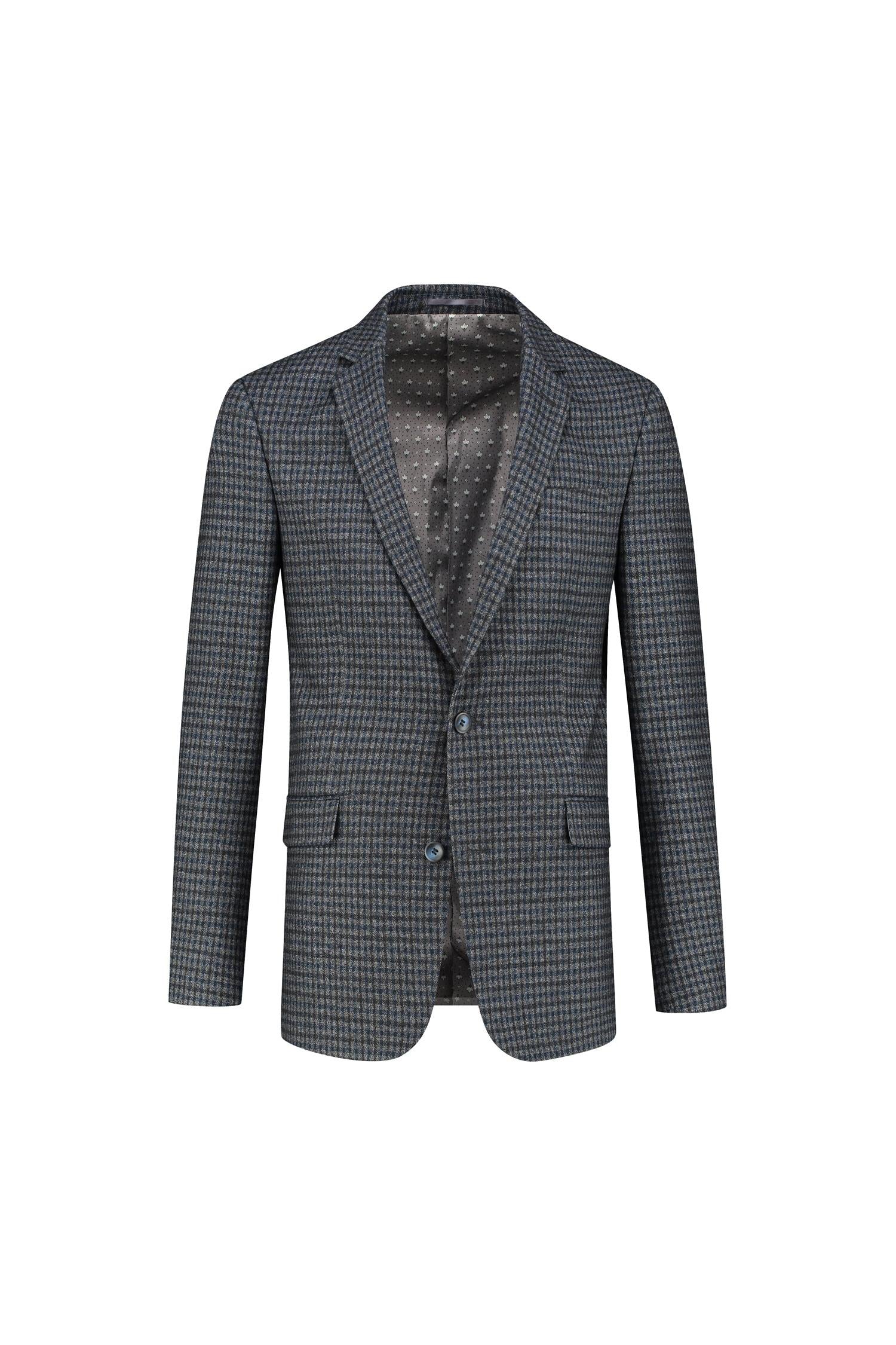 Colbert tweedlook ruit grijs