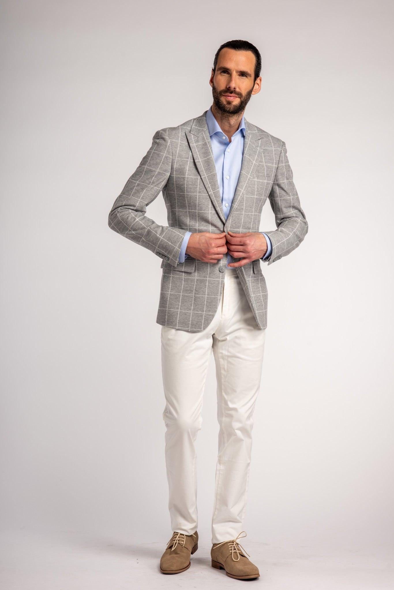 Colbert windowpane grijs