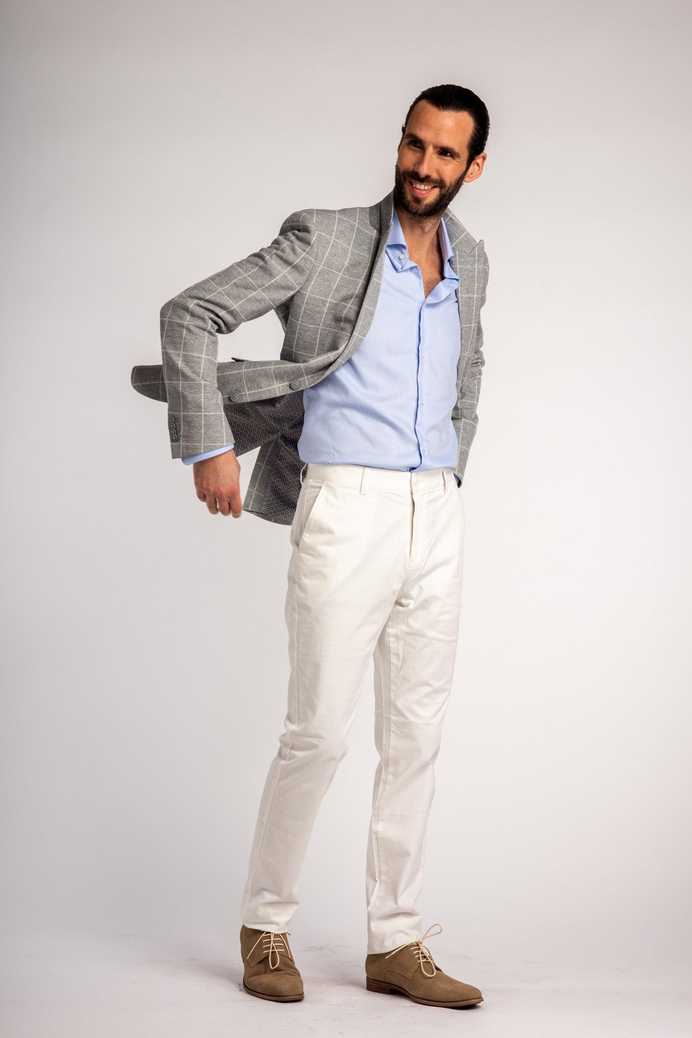 Colbert windowpane grijs