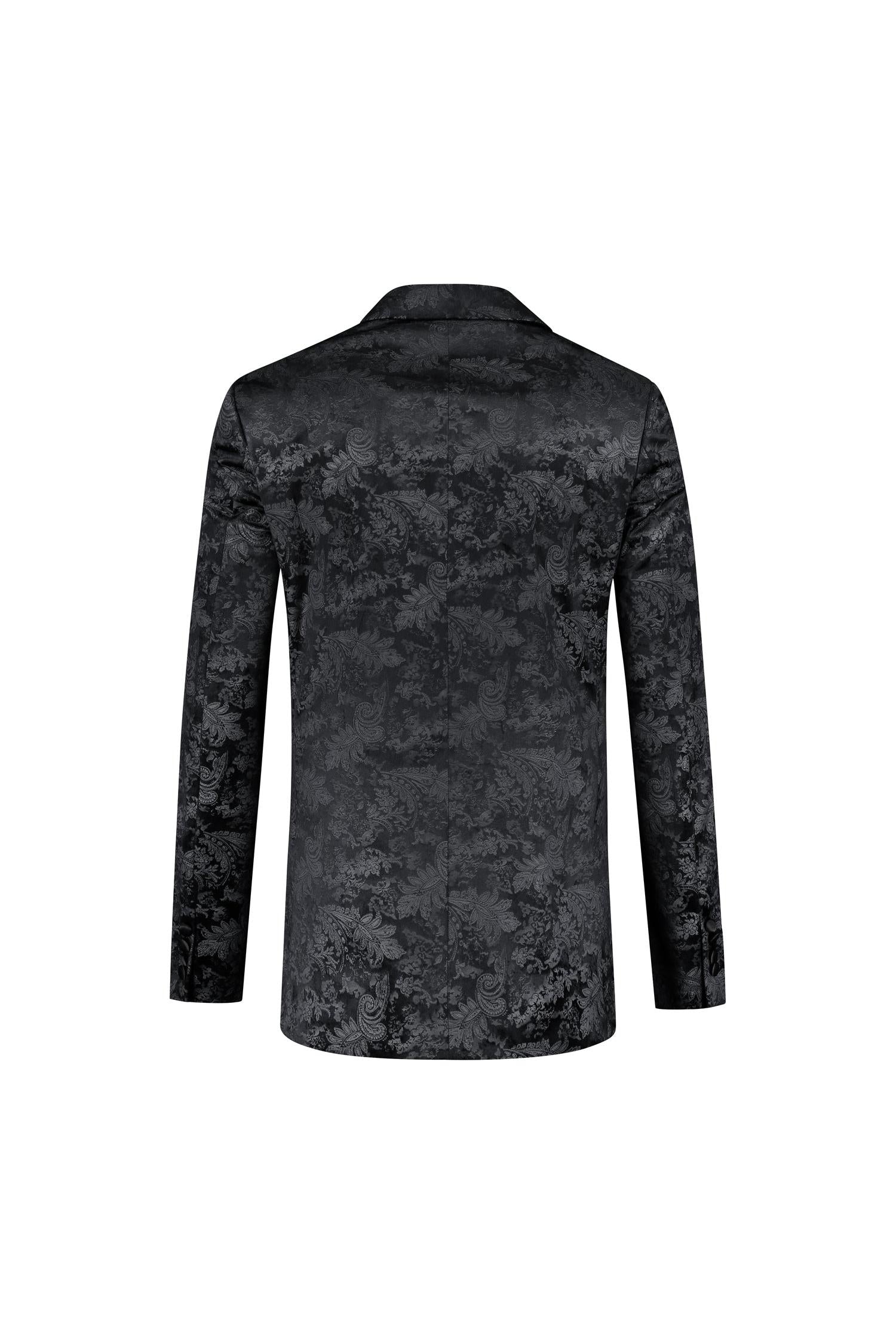 Dinnerjacket paisley velvet zwart