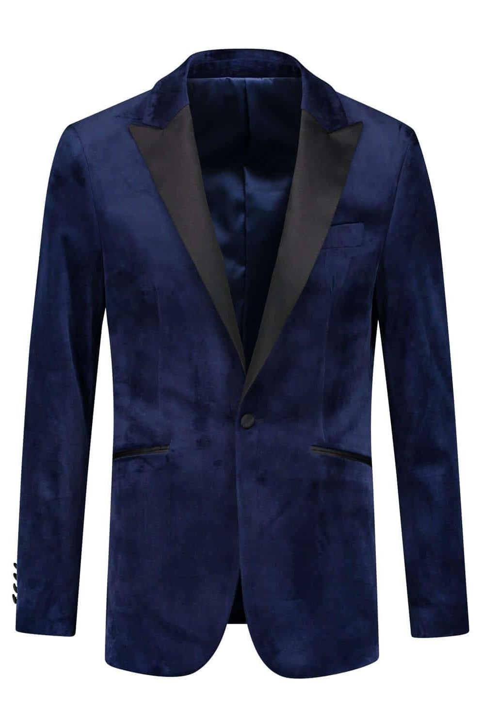 Dinnerjacket velvet blauw