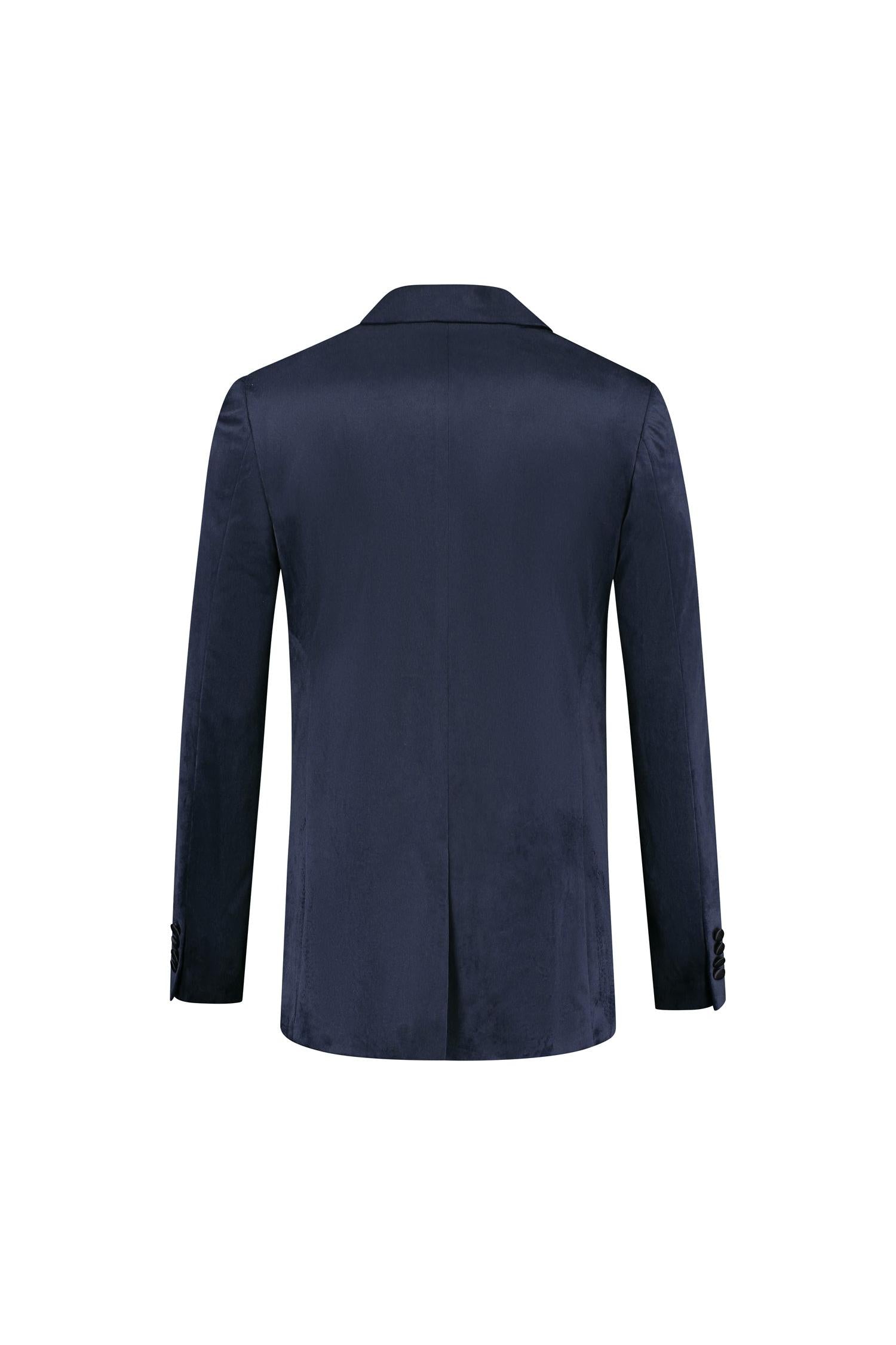 Dinnerjacket velvet donkerblauw
