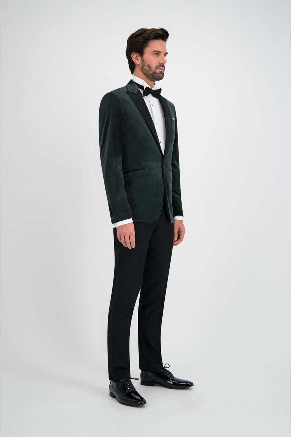 Dinnerjacket velvet groen