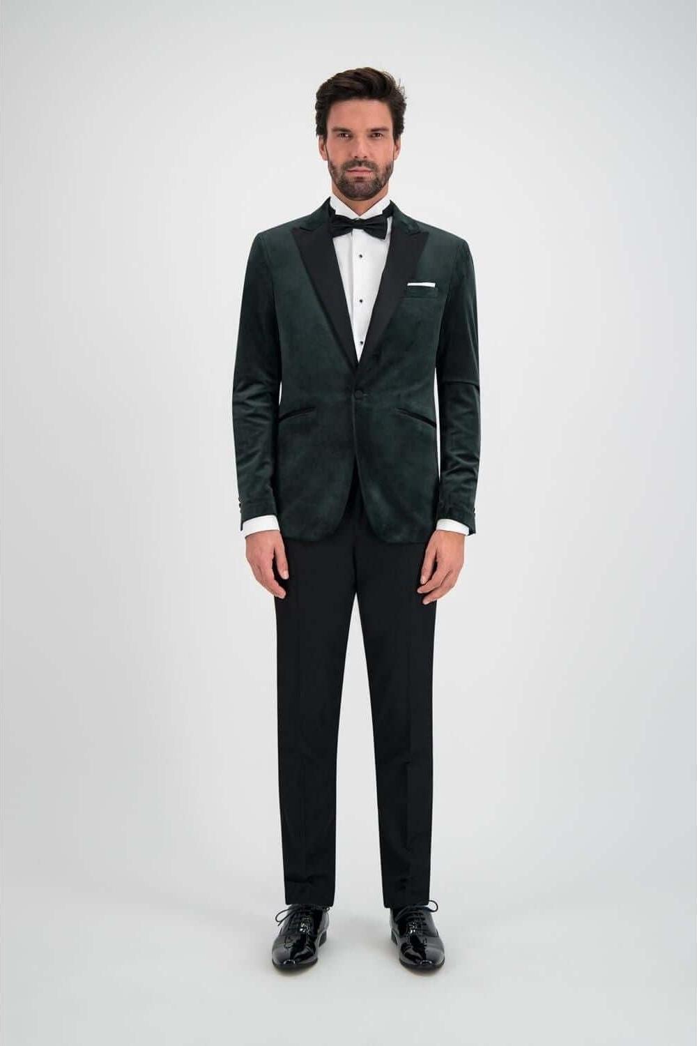Dinnerjacket velvet groen