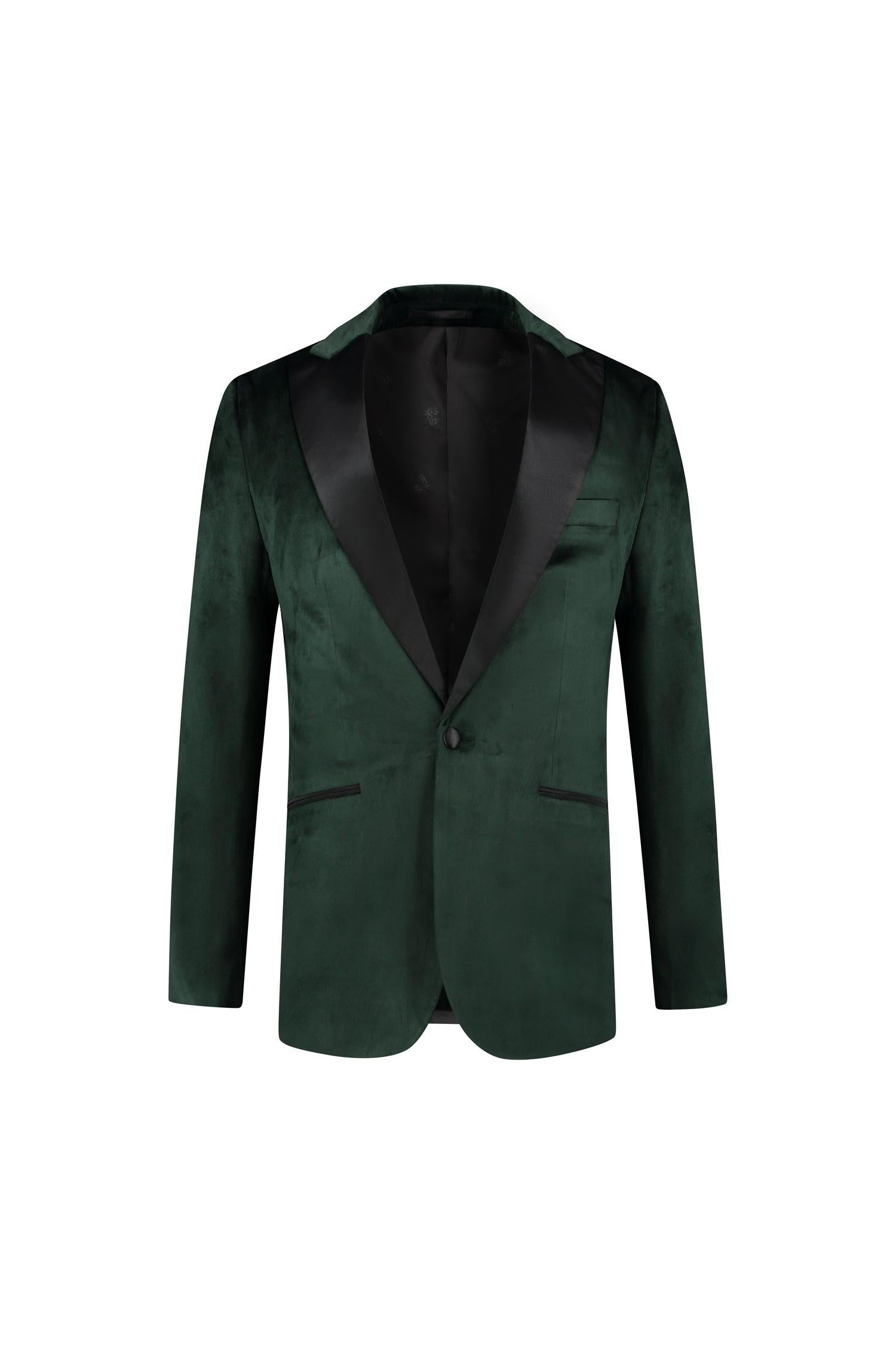 Dinnerjacket velvet groen