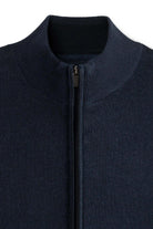 Full zip two-tone navy