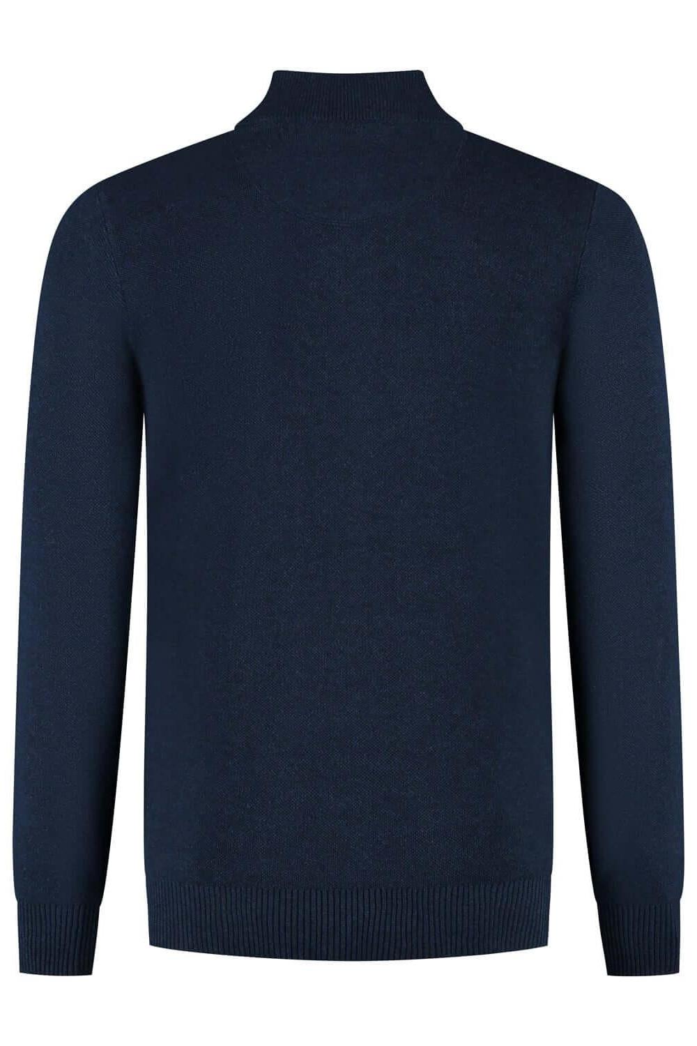 Full zip two-tone navy