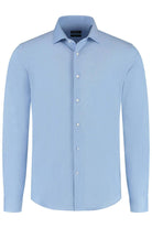 GENTS knit pique lichtblauw