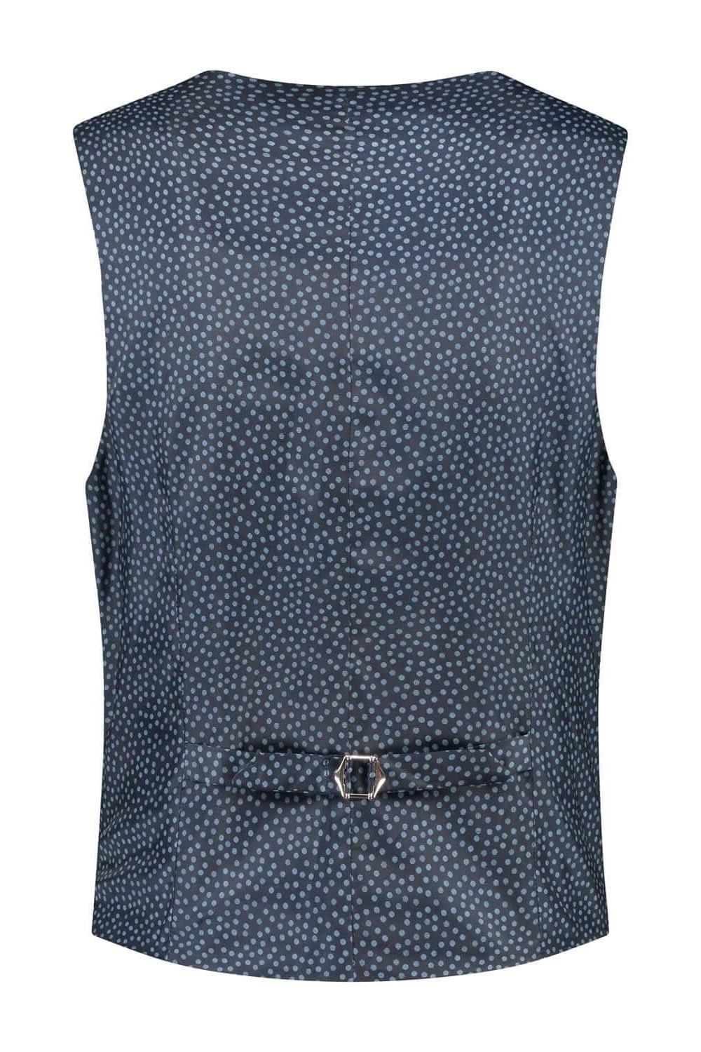 Gilet birdseye structuur blauw