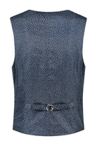 Gilet birdseye structuur blauw