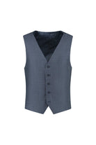 Gilet birdseye structuur blauw