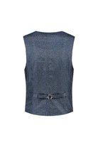 Gilet birdseye structuur blauw