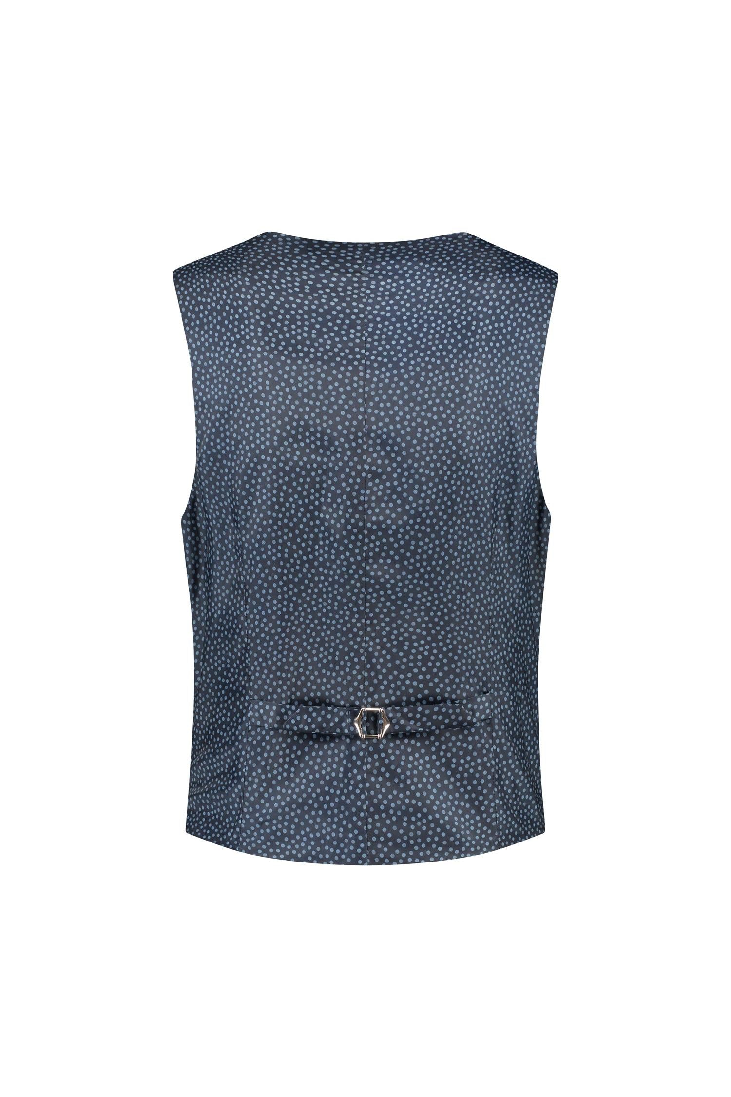 Gilet birdseye structuur blauw