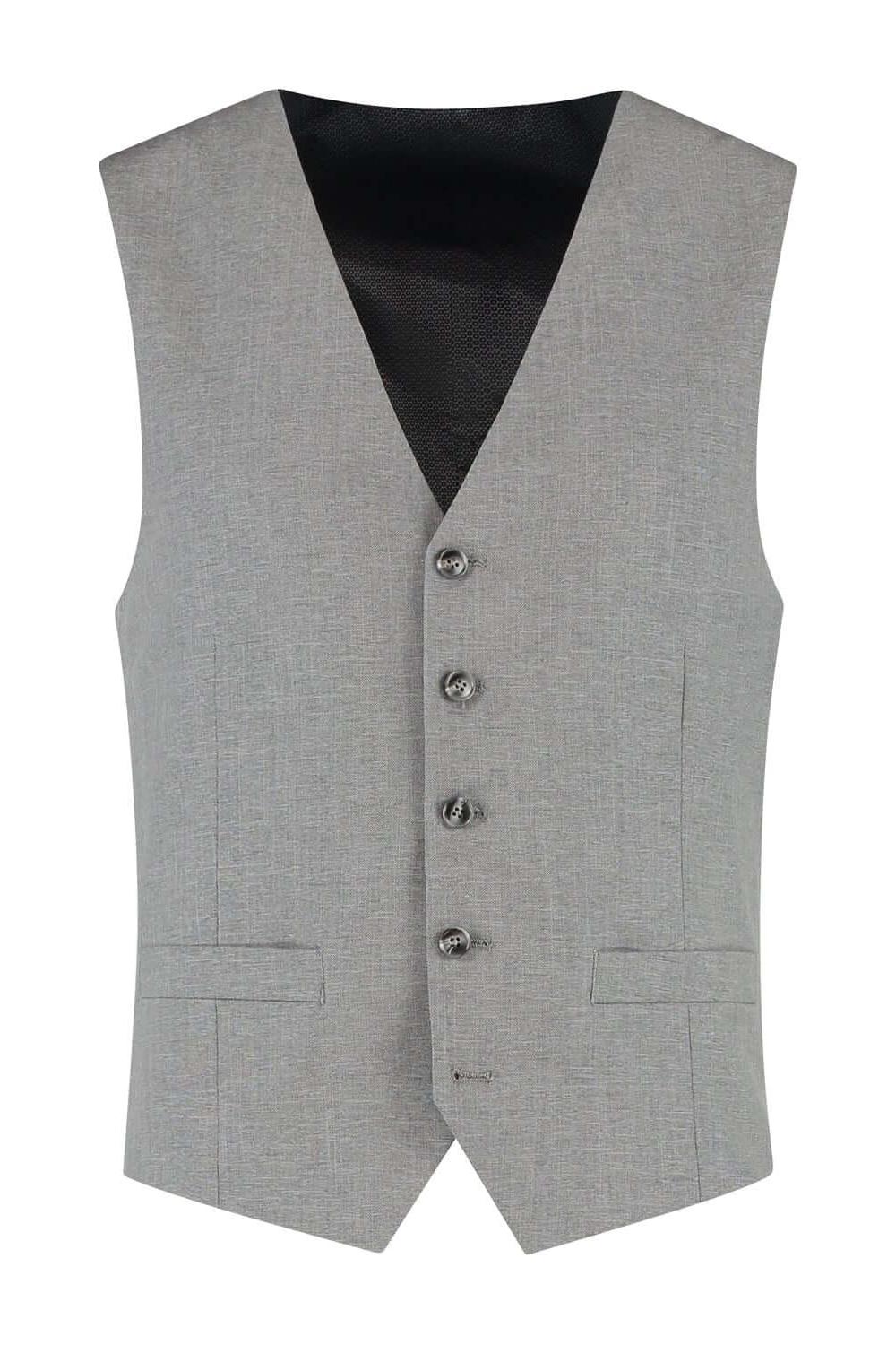 Gilet linnenlook grijs