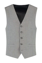 Gilet linnenlook grijs