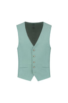 Gilet linnenlook lichtgroen