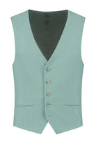 Gilet linnenlook lichtgroen