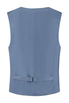 Gilet linnenlook staalblauw