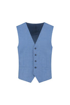 Gilet linnenlook staalblauw