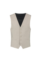 Gilet linnenlook zand