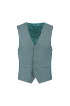 Gilet linnenlook zeegroen