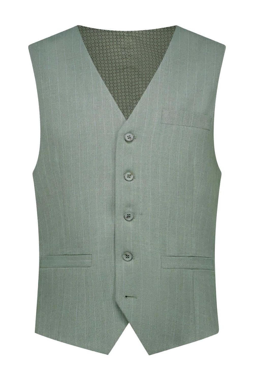 Pak pinstripe groen 3-delig