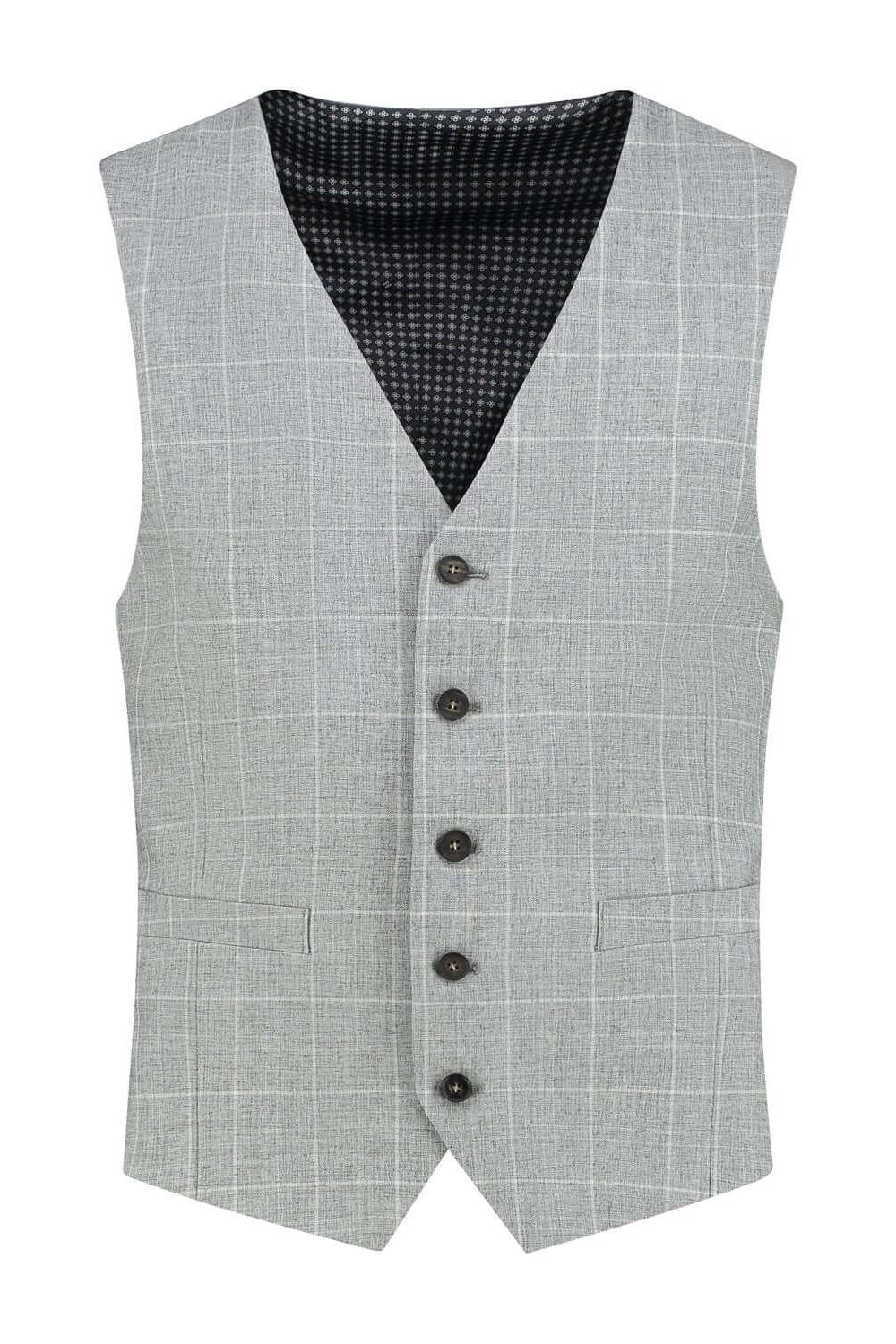 Gilet ruit lichtgrijs