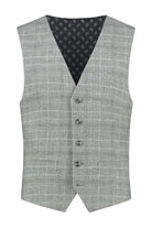 Gilet ruit lichtgrijs
