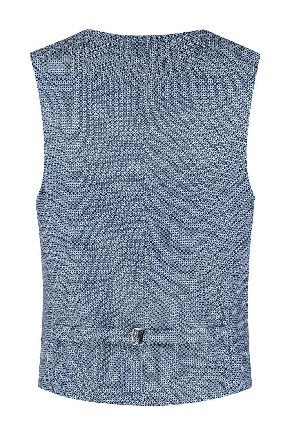 Gilet stretch birdseye blauw