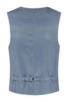 Gilet stretch birdseye blauw