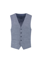 Gilet structuur steenblauw