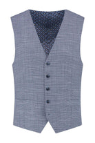 Gilet structuur steenblauw