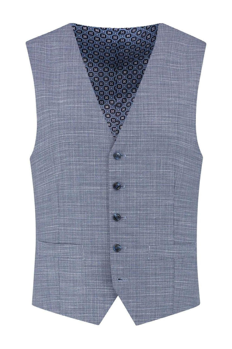 Vest structuur steenblauw