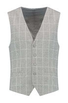 Gilet windowpane grijs