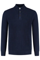 Half zip-knopen blauw