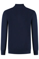 Half zip-knopen blauw