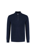 Half zip-knopen blauw
