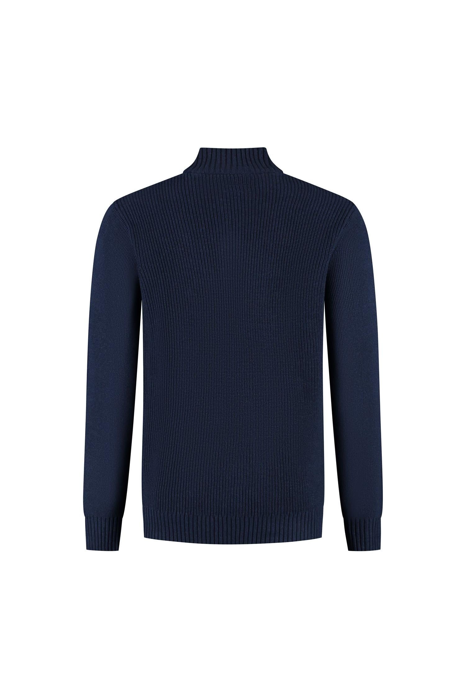 Half zip-knopen blauw