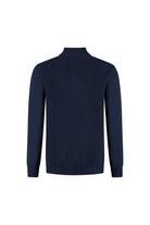 Half zip-knopen blauw