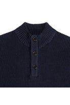 Half zip-knopen blauw