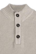 Half zip-knopen ecru