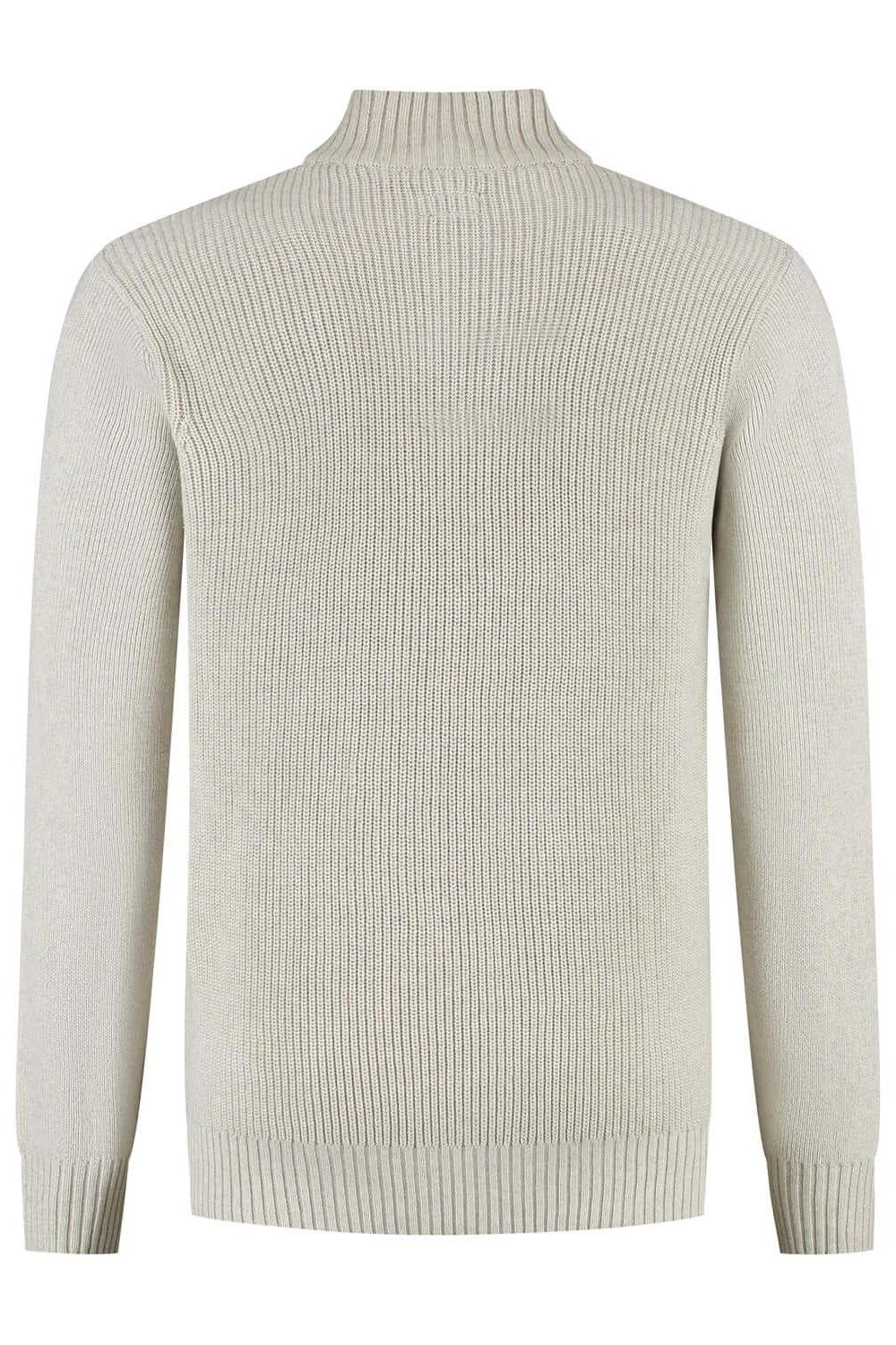 Half zip-knopen ecru