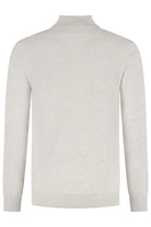 Halfzip merinoblend alugrey