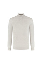 Halfzip merinoblend alugrey