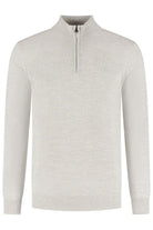Halfzip merinoblend alugrey
