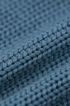 Halfzip merinoblend blauw